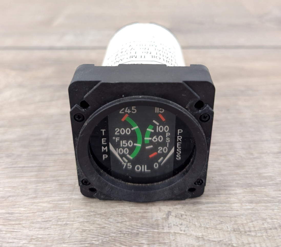 Cessna S3279-1 Oil Pressure/Temperature Gauge PN EG5045-06017
