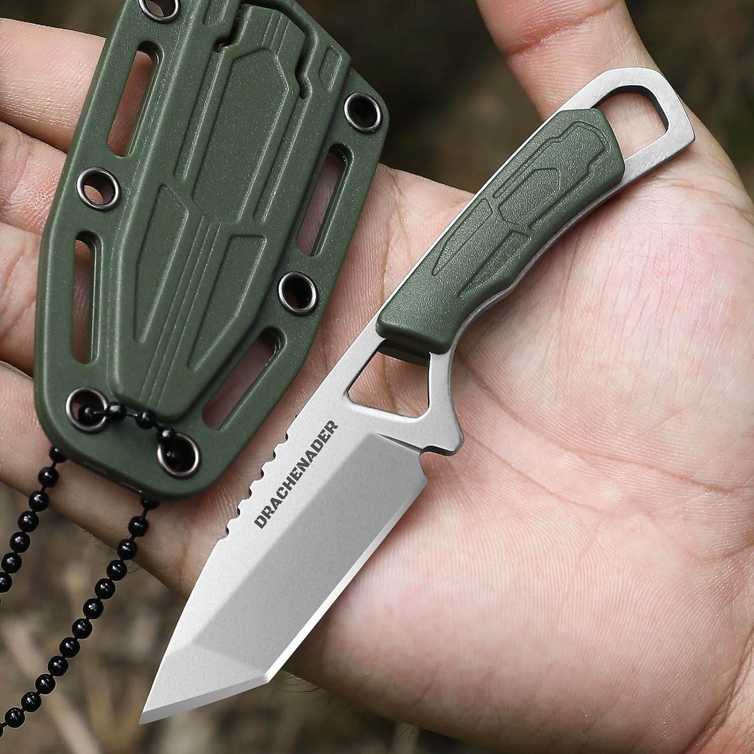 Fixed Blade Knife Self Defense Weapon Mini Defence Tool Survival Black Steel NEW