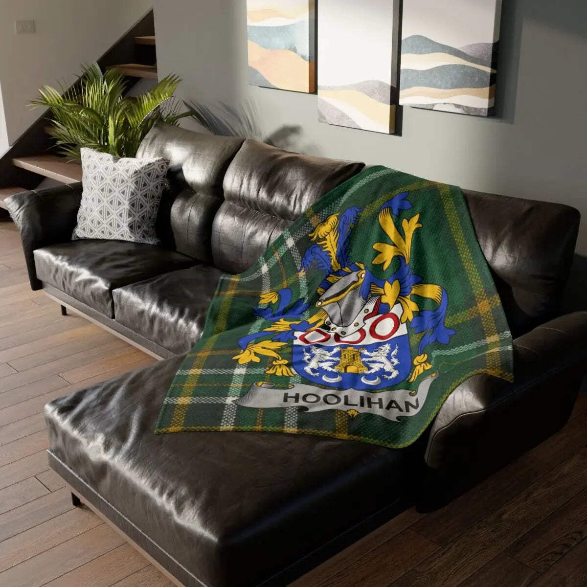 Hoolihan Family Crest Irish Blanket