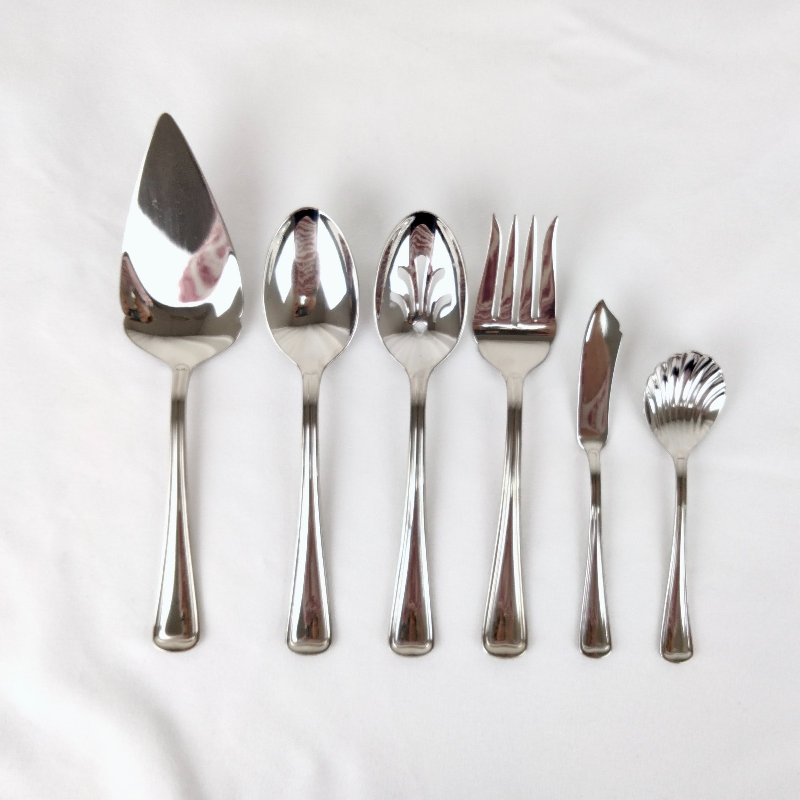 Gorham Monet Stainless 18/8 5 Piece Hostess Set & Pie Server Silver Color