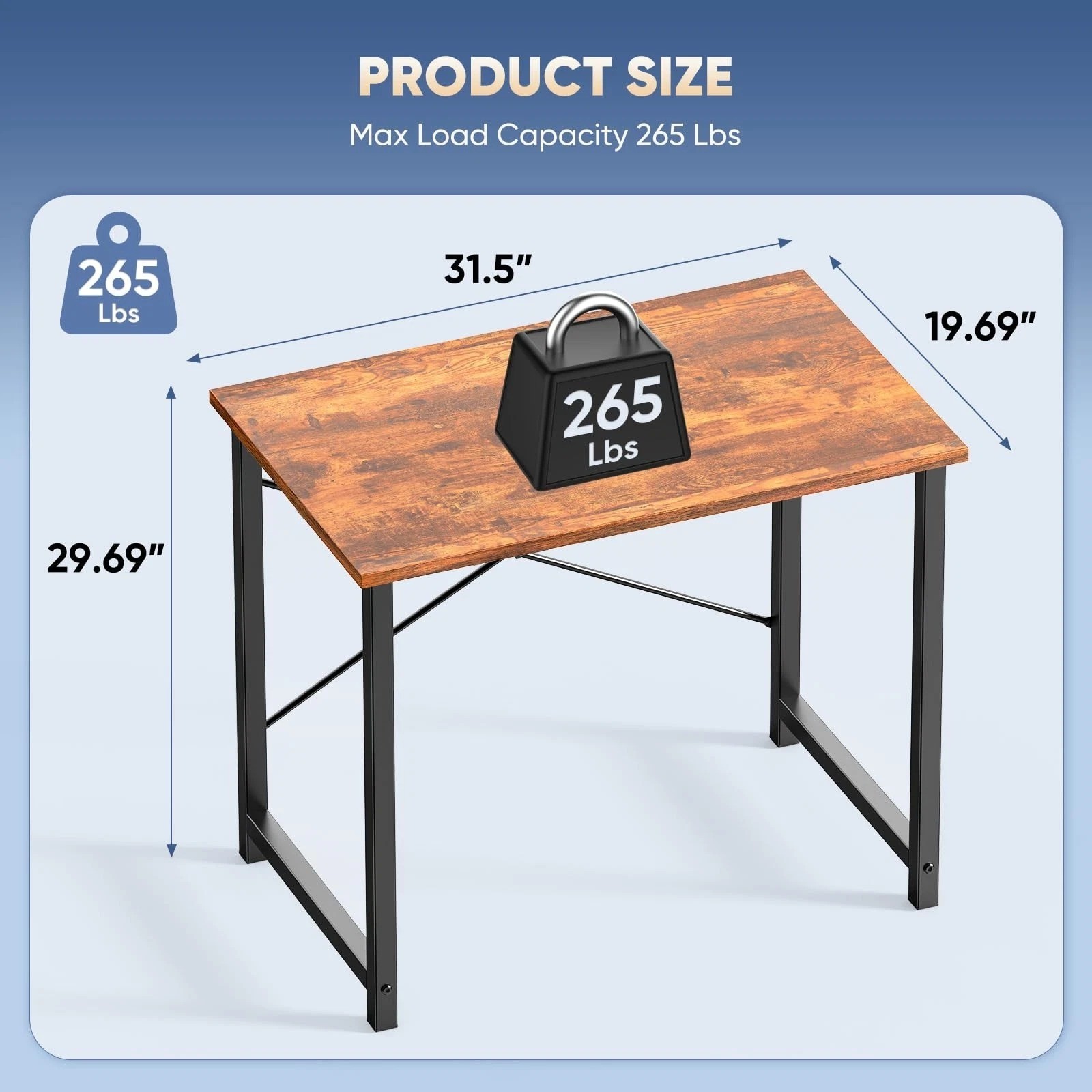 32 in Small Computer Desk for Home Office Modern Study Work Table Simple Style