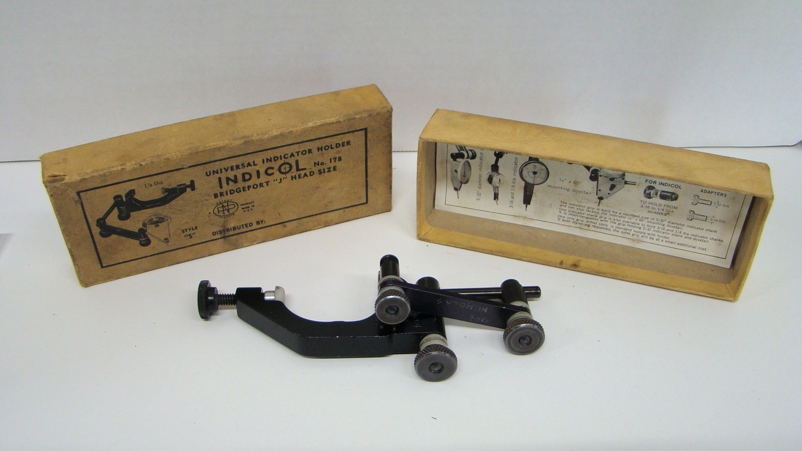 Indicol No. 178 Universal Indicator Holder, Bridgeport “J” Head Size