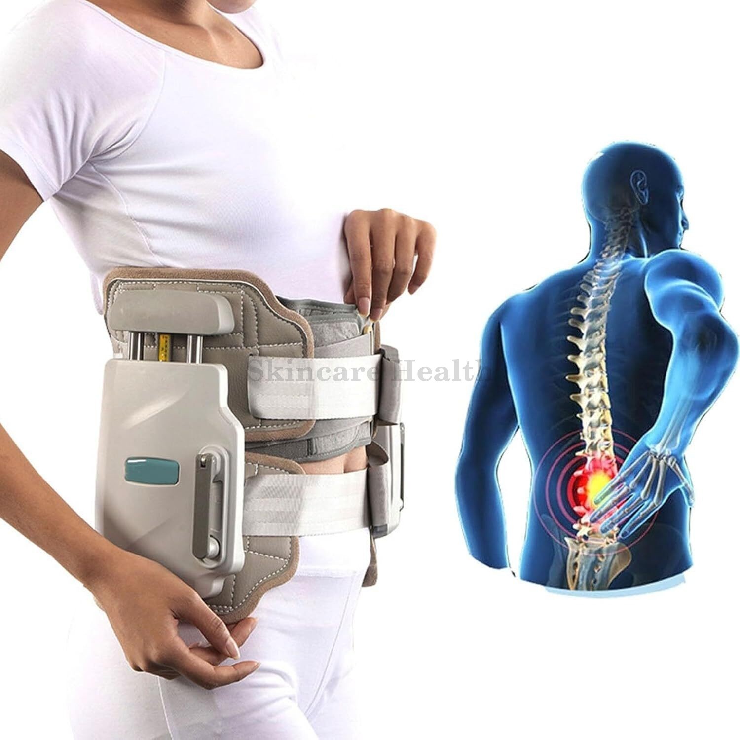 Lumbar Traction Device Back Stretcher Spinal Decompression Devices for Back Pain