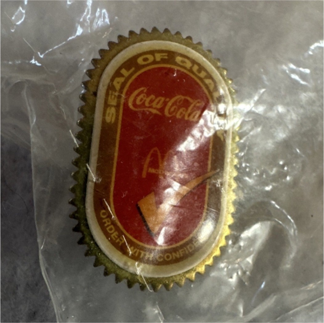 Coca-Cola Seal of Quality Red Gold Pin Soda Collectible