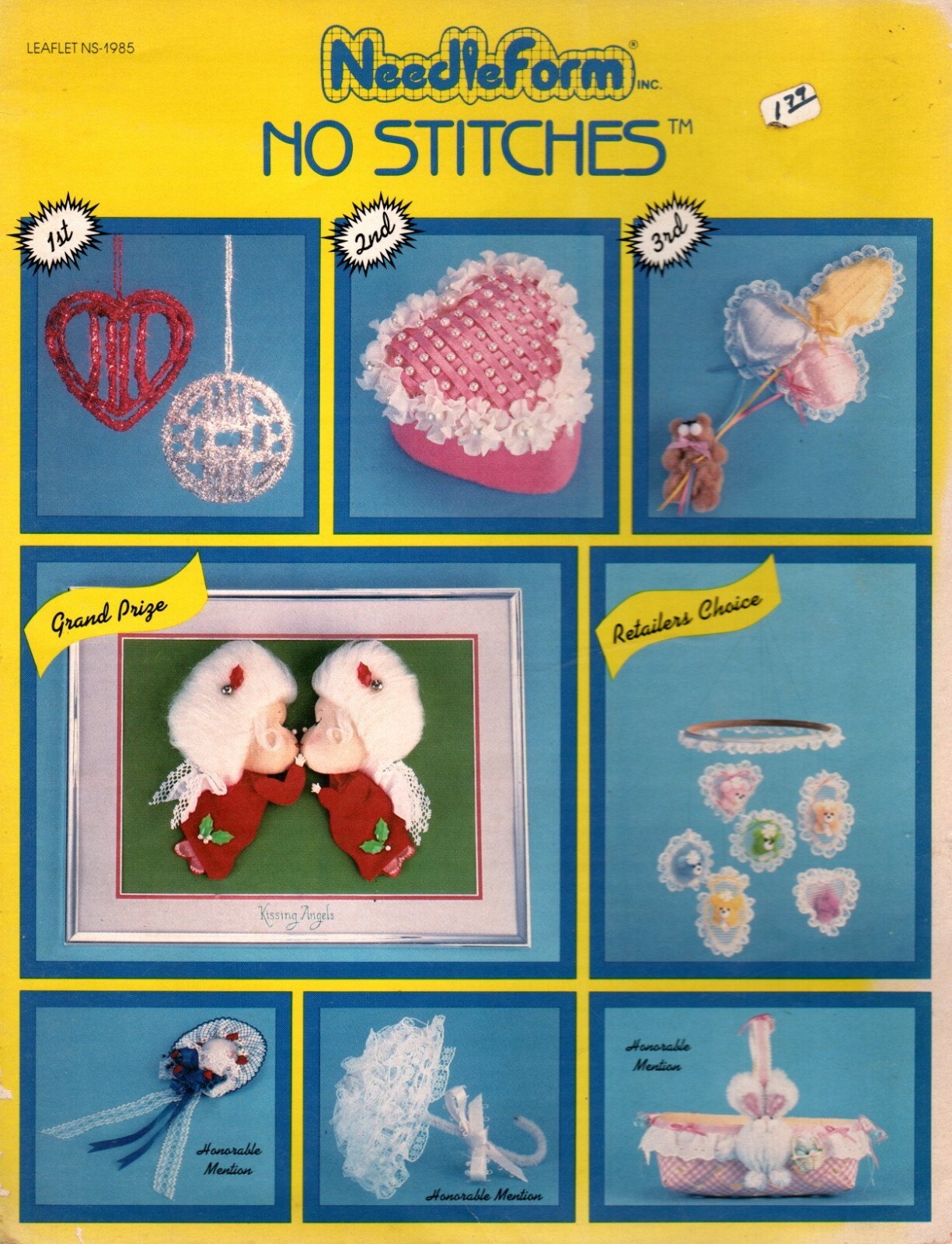 Needleform NS-1985 NO STITCHES No-Stitch with 3-D SHAPES Plastic Canvas Pattern