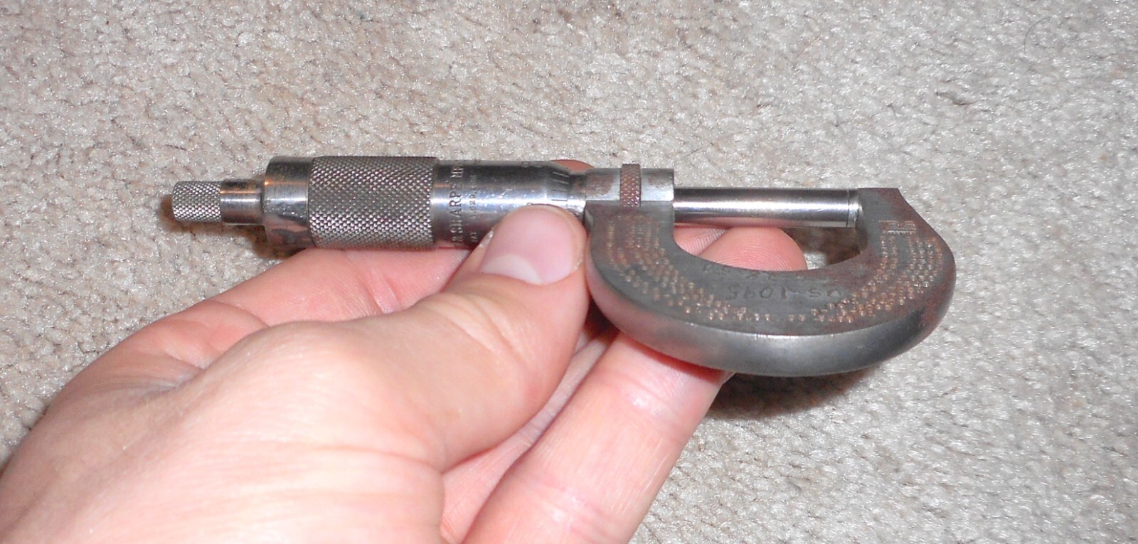 Antique Browne & Sharpe 12 Micrometer Caliper Tool w/ Case As Is