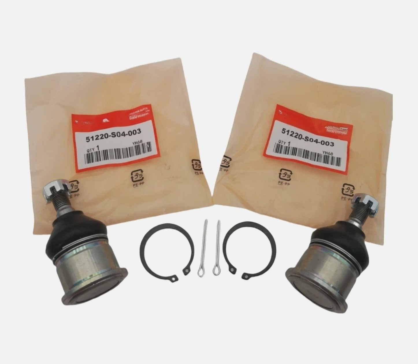 2PCS OEM 51220-S04-003 Front Lower Ball Joint For Honda 92-00 Civic 97-01 CR-V