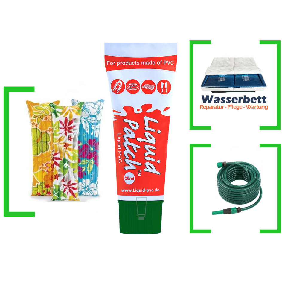 Flüssiges PVC Flicken Reparatur Set Liquid Patch Schlauchboot Kleber Latka Weiß