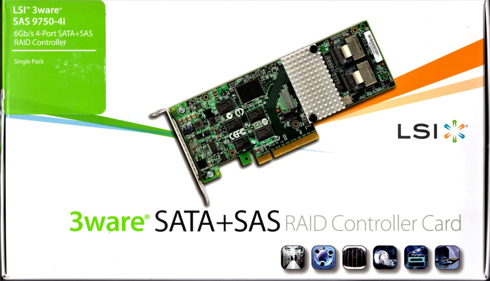 LSI 3WARE SAS 9750-4I PCIE 6GB/S SATA+SAS RAID CONTROLLER LSI00216 - NEW SEALED!
