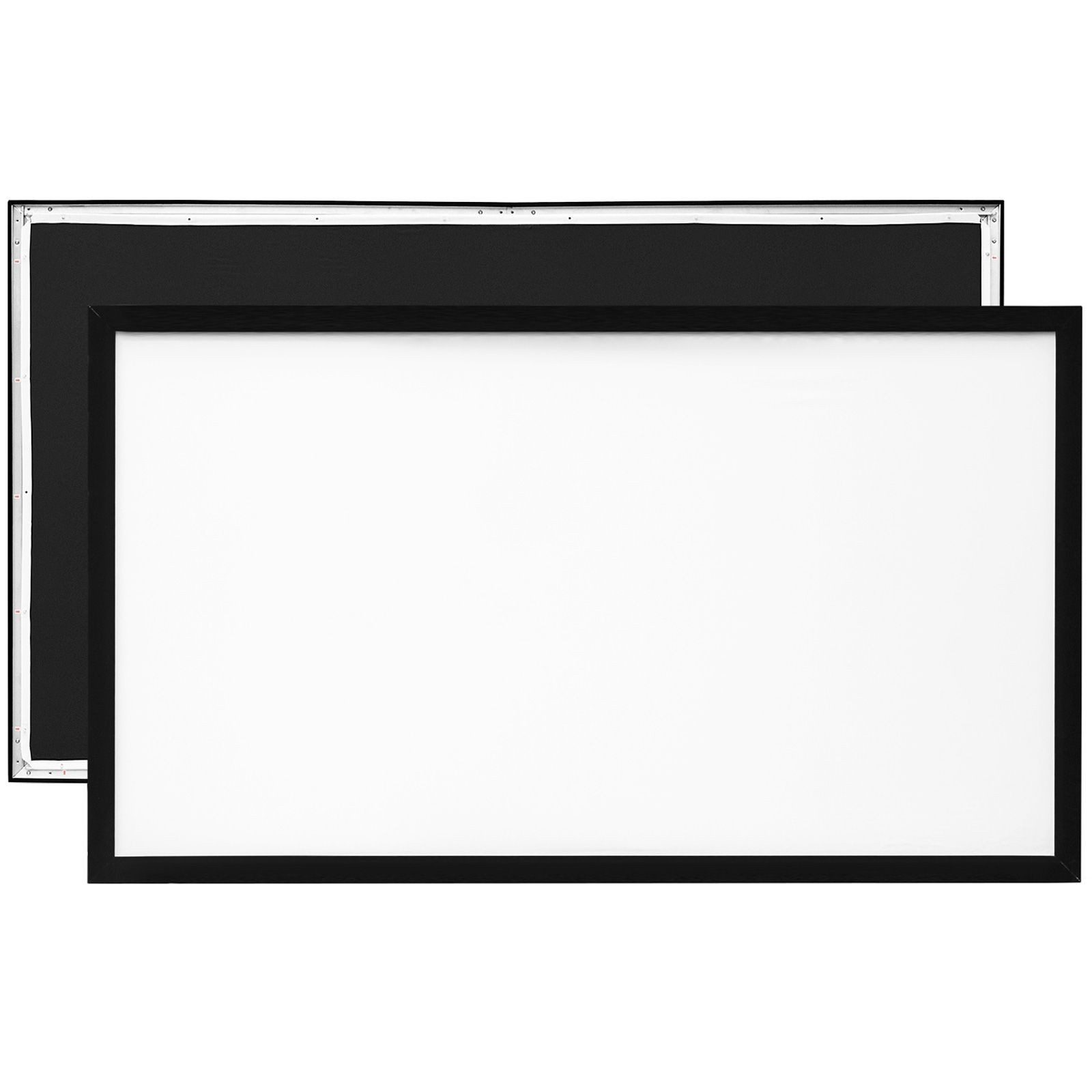110" HD 16:9 Projector Screen, 160° Viewing Angle, PVC White