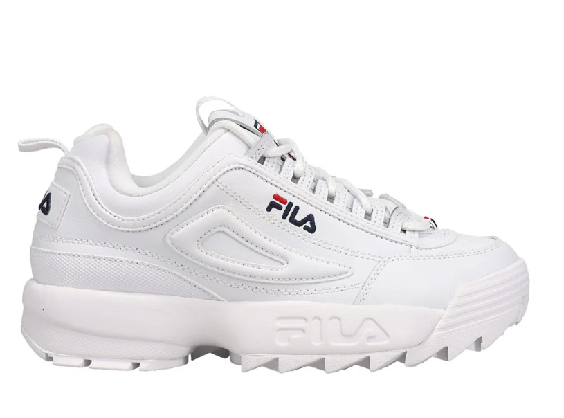 FILA DISRUPTOR II WHITE/PEACT/VRED FW01655-111 MENS FASHION SNEAKER CASUAL