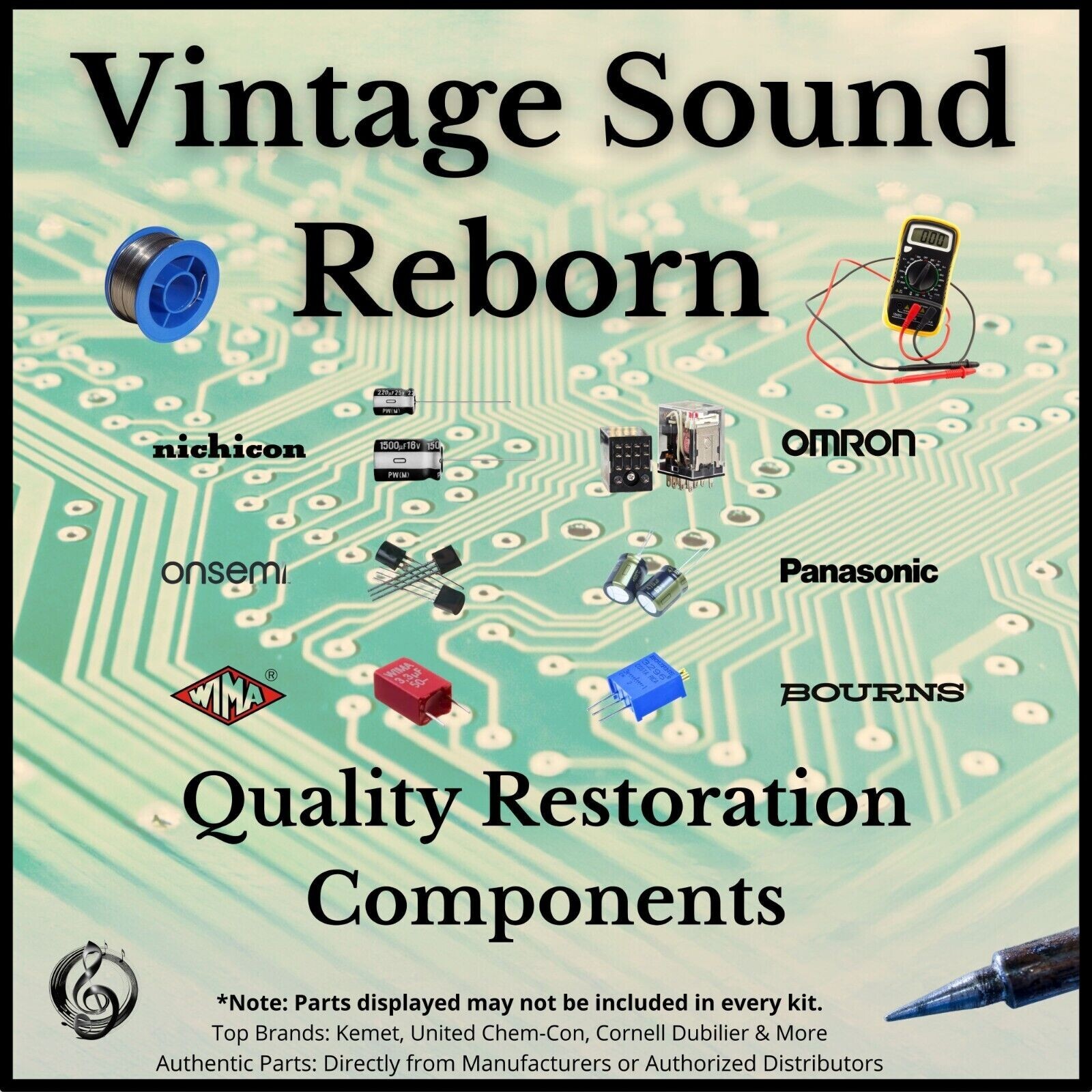 Nakamichi RX-505 Cassette Deck Ultimate Upgrade Kit Genuine Parts Restoration