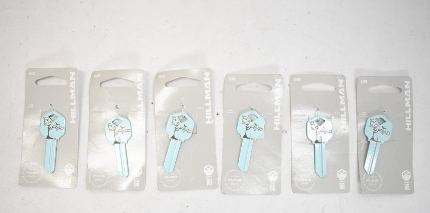 Lot Of 6 Hillman Diva Tree Birds House/Office Universal Key Blanks 87030