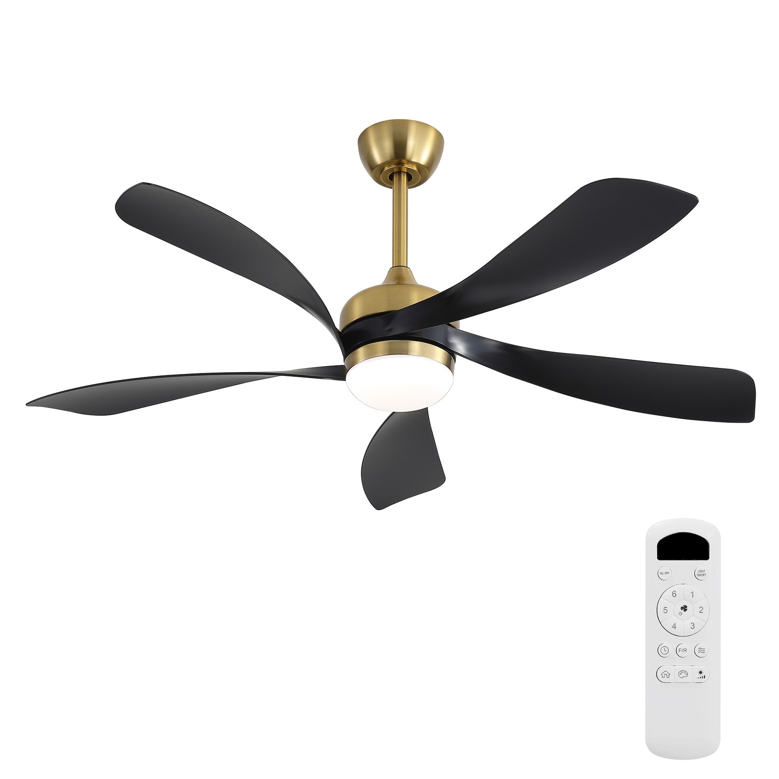 52" Ceiling Fan with Light,Remote Contol,Adjustable Dimmable Lighting Silent DC