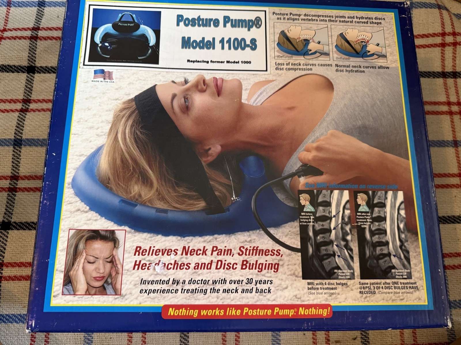 Posture Pump 1100-SX Neck Disc Hydrator Cervical Spine Therapy Pain Relief