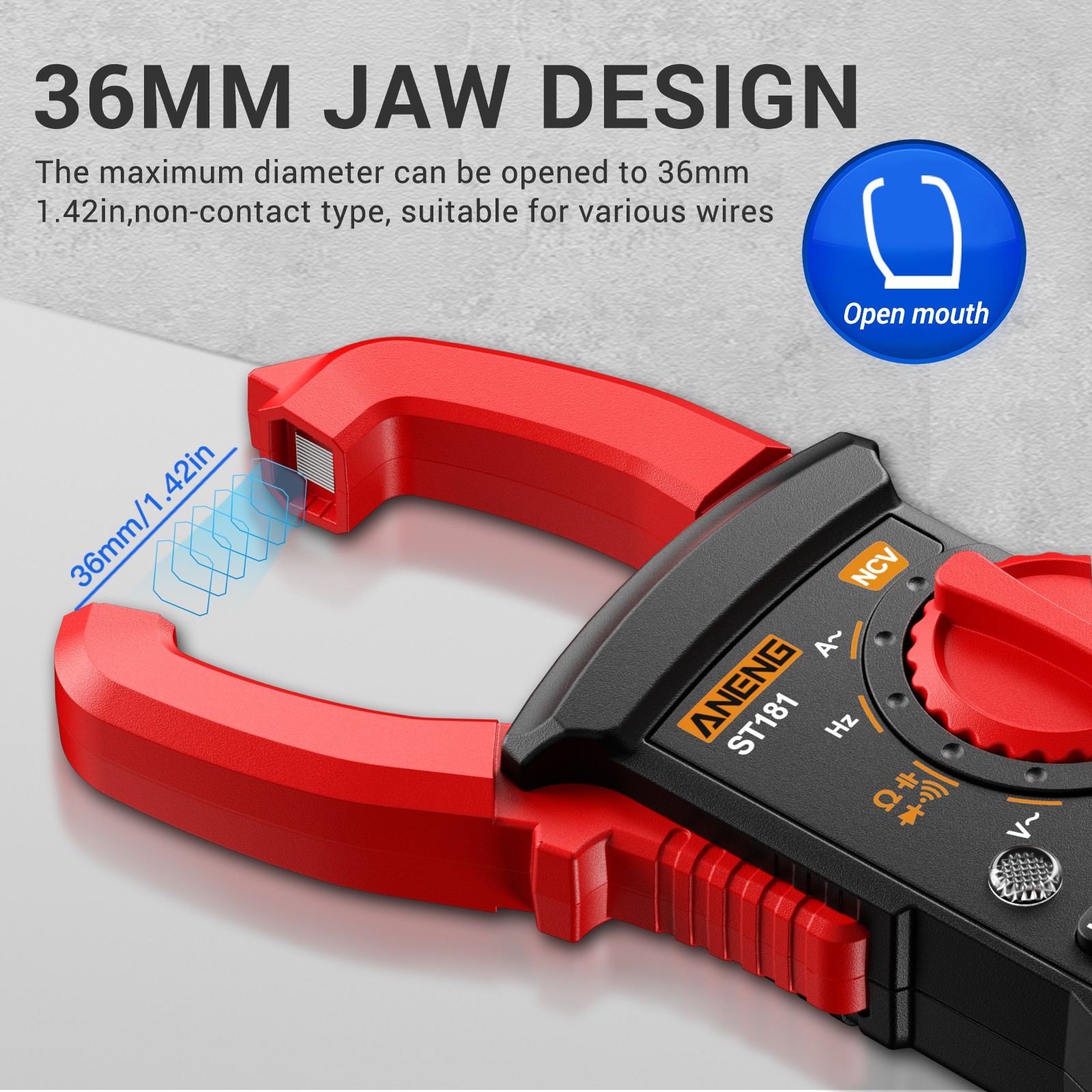 ANENG Digital Clamp Meter Multimeter Tester AC DC Auto Range NCV 4000 Counts US