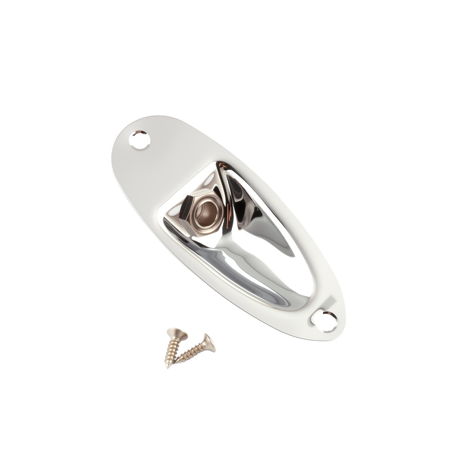 Strat Style Electric Guitar Jack Plate Boat Style Jack Socket Chrome
