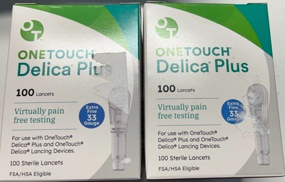 BRAND NEW~(2) 100 COUNT~ONE TOUCH DELICA PLUS~EXTRA FINE 33~ALL EXP 2028