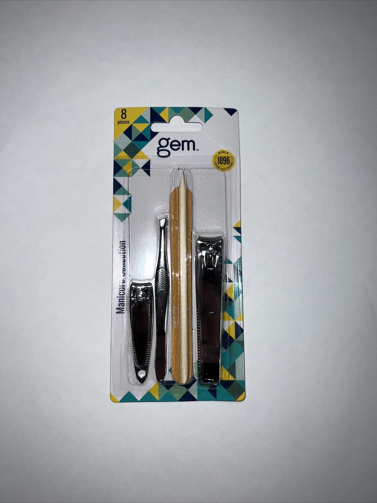 Gem Manicure Collection Kit - Nail Clippers Emery Boards Cuticle Sticks Tweezer
