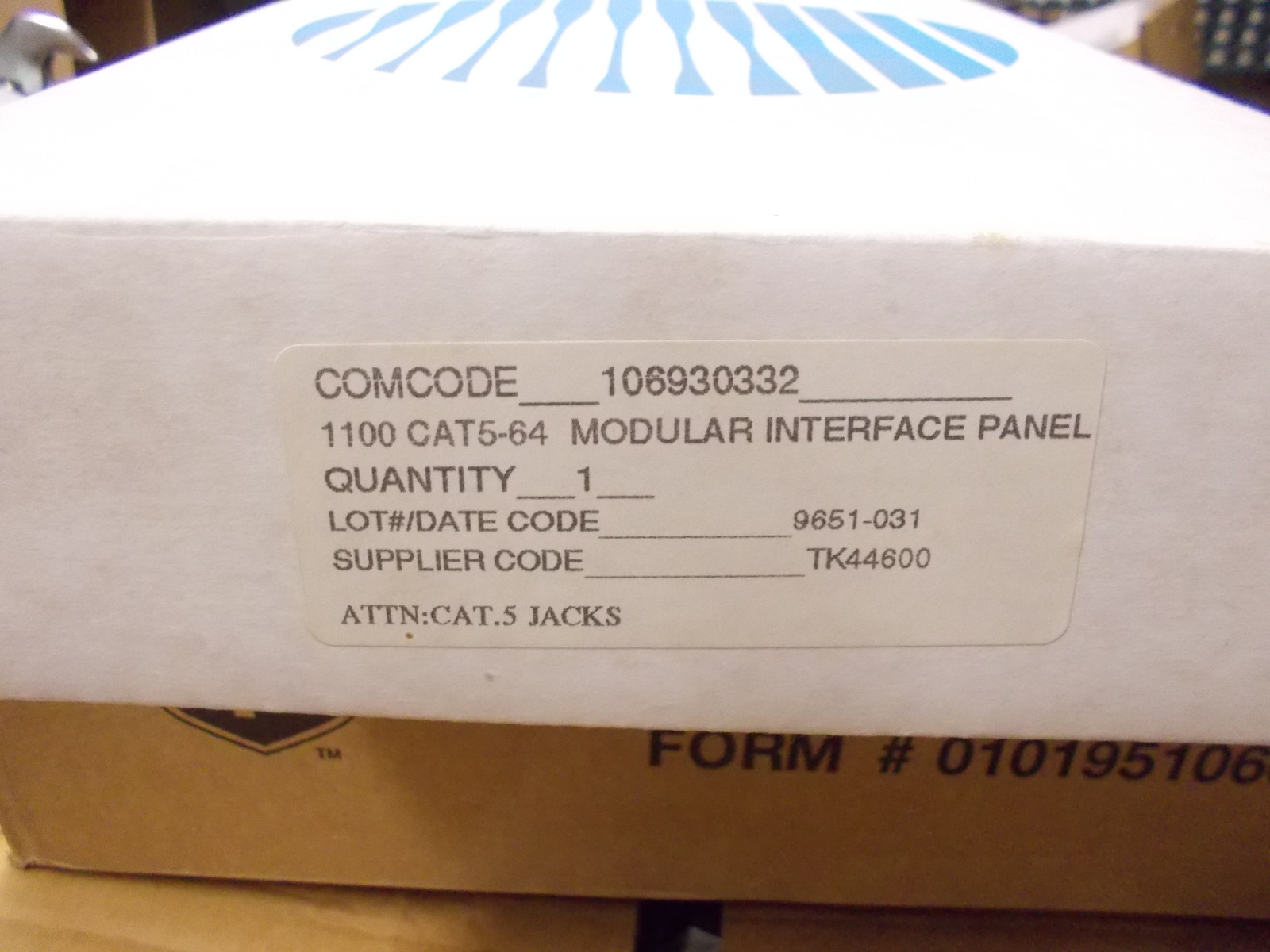 AT&T CAT5 64 Port Patch Panel, 568A, NOS
