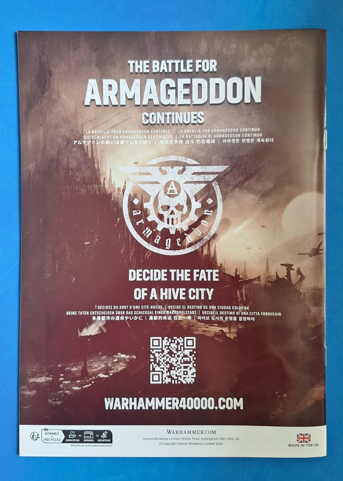 Warhammer 40k Armageddon 11th Edition Construction Assembly Instruction Manual