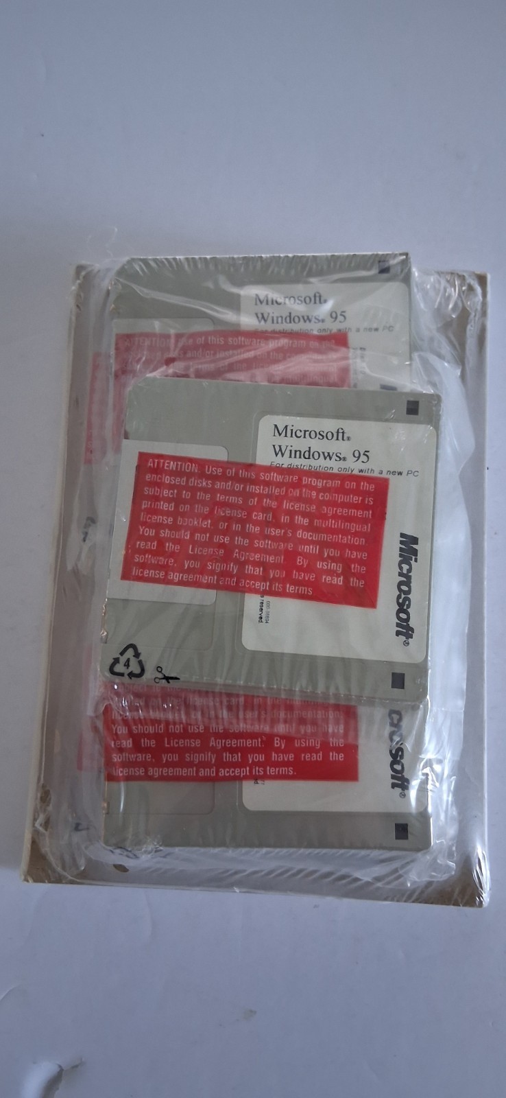 Vintage Windows 95 Full Install Media OEM - 23 Disk Floppy Set - New Sealed