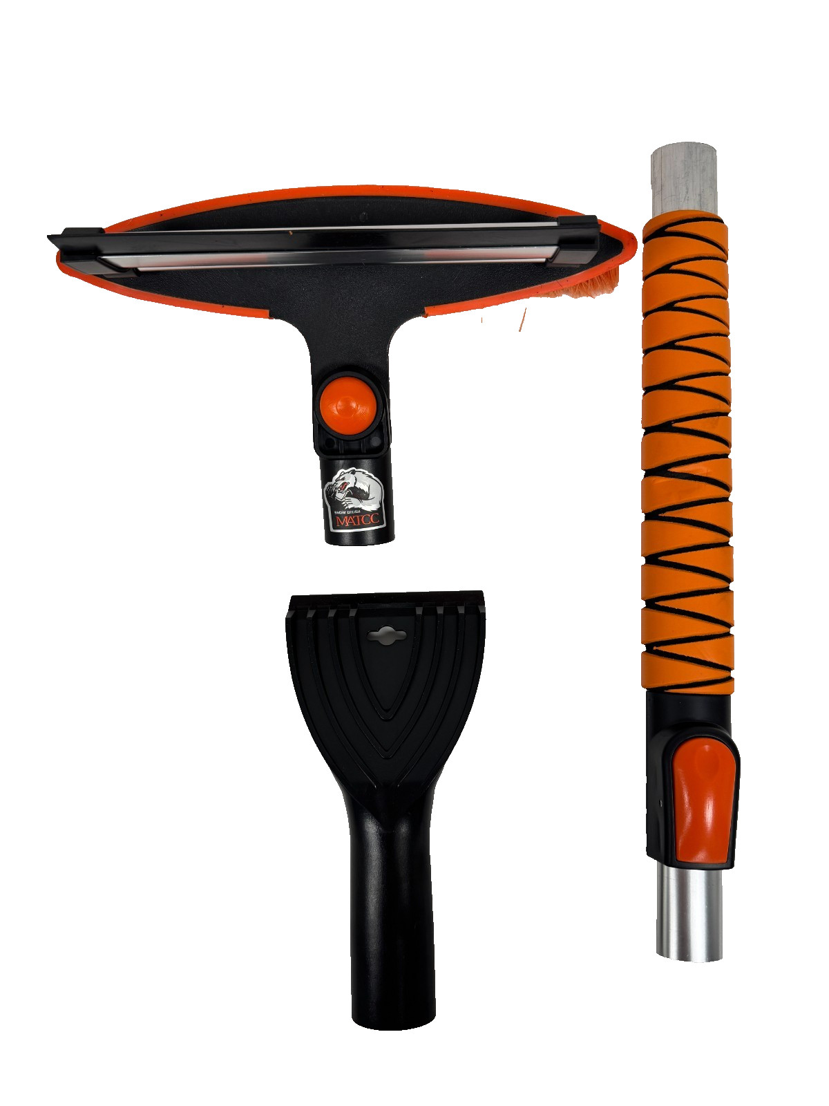 Extendable Car 3‑in‑1 Scraper, Squeegee & Brush