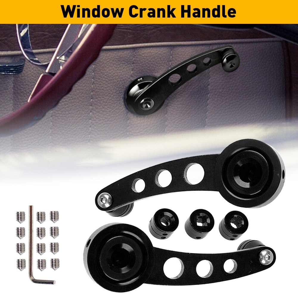 PAIR Black Car Window Winder Manual Crank For Honda Civic Door Handle