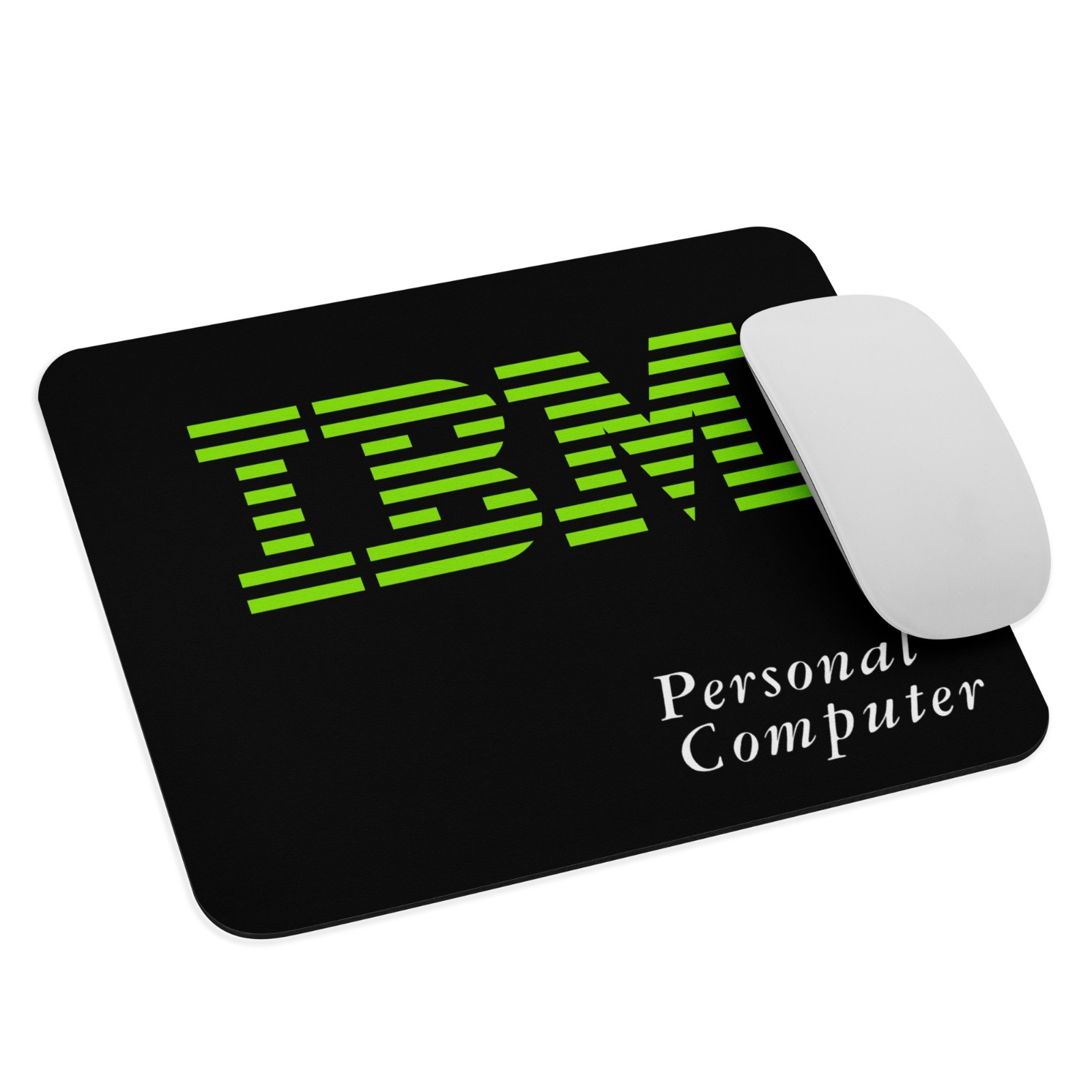 Vintage IBM Personal Computer Mousepad (9.5x7.75 in) – Retro Geek Desk Decor bla