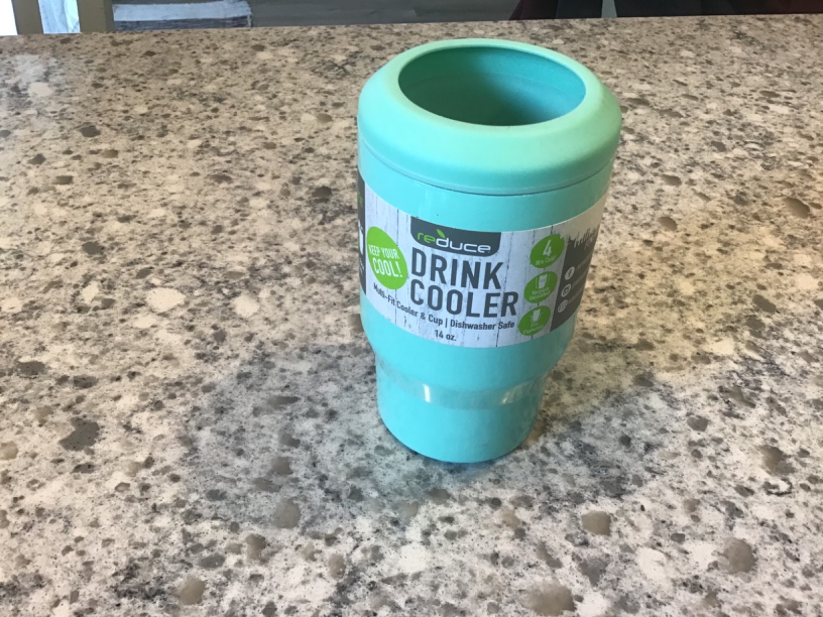 Reduce Multi-use Drink Cooler, Insulated, Stainless Steel 14 Oz Aqua