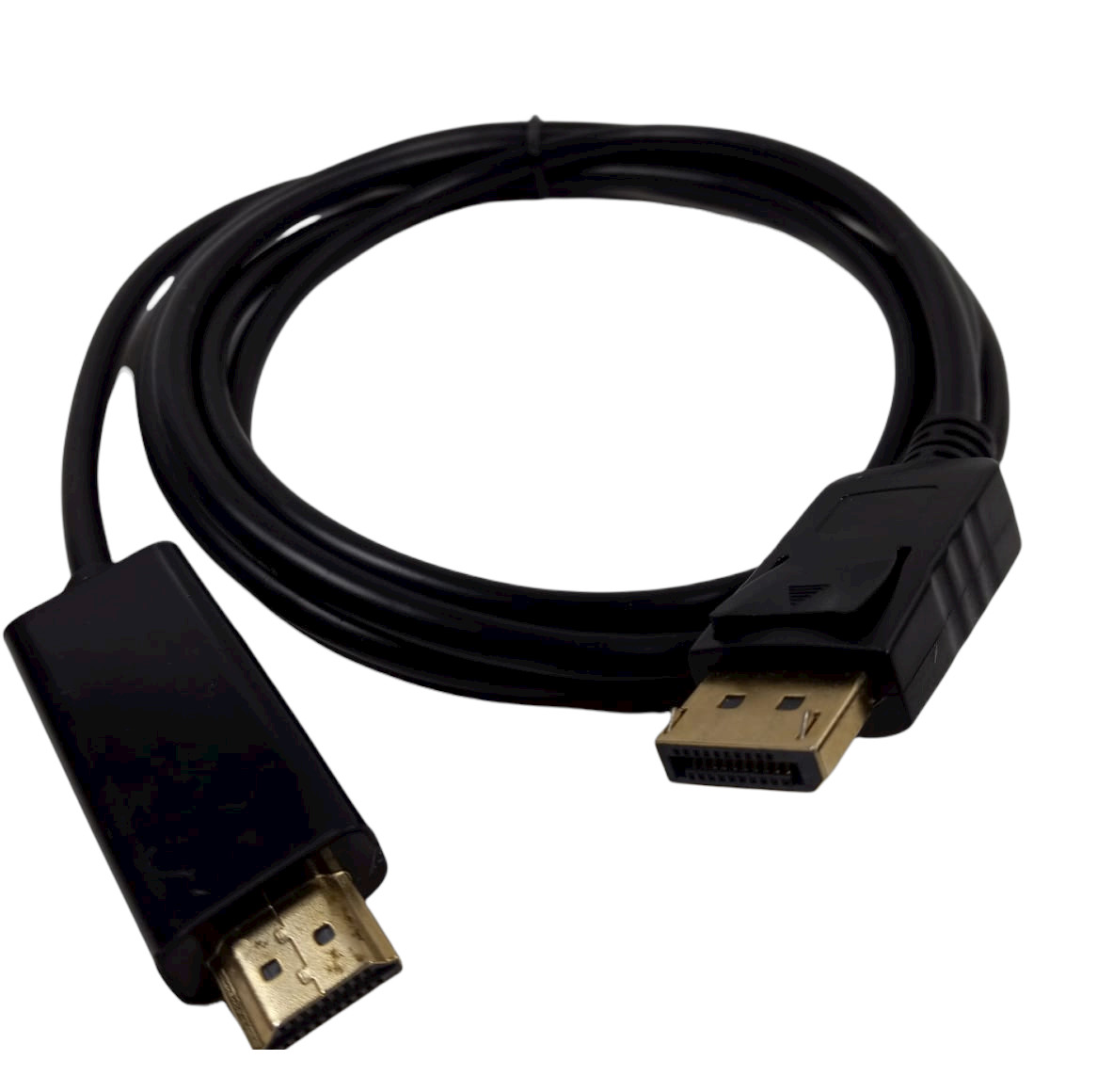 CNE96374 Premium Black Display Port Male to HDMI Male Cable - 6 feet/2 meters