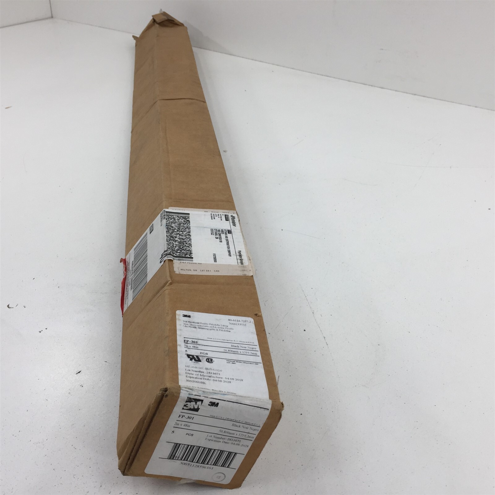 (5) 3M FP-301 Heat Shrink 2"x48" Black - Box of 5