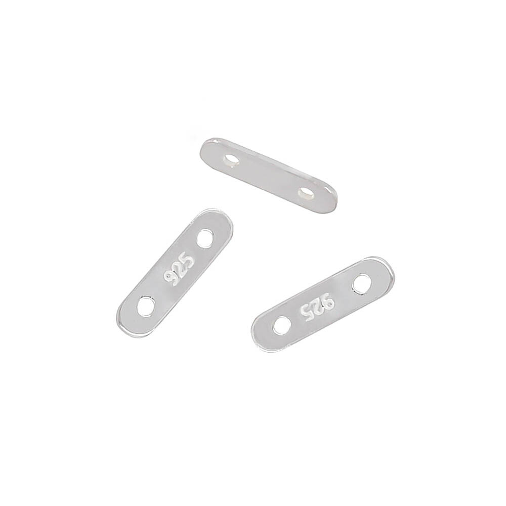 12 Sterling Silver 2-Strand Spacer Bar Beads 8.5mm #99147