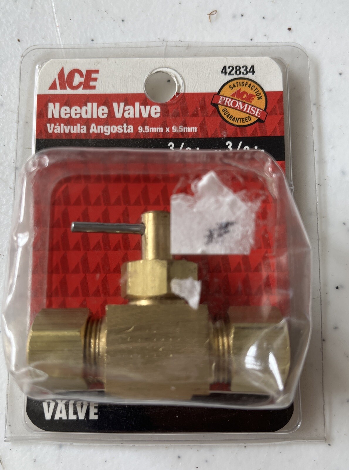 ACE 3/8" & 3/8” Brass Needle Valve #42834