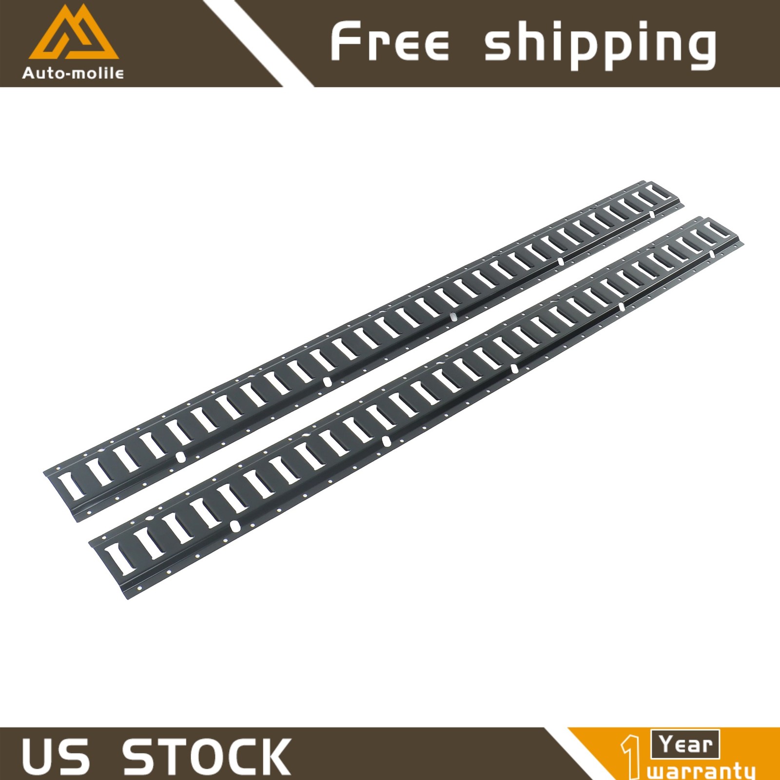 5' E-Track Tie Down Rail Secure Cargo For ATV Truck 2 Pack Multi Purpose Durable
