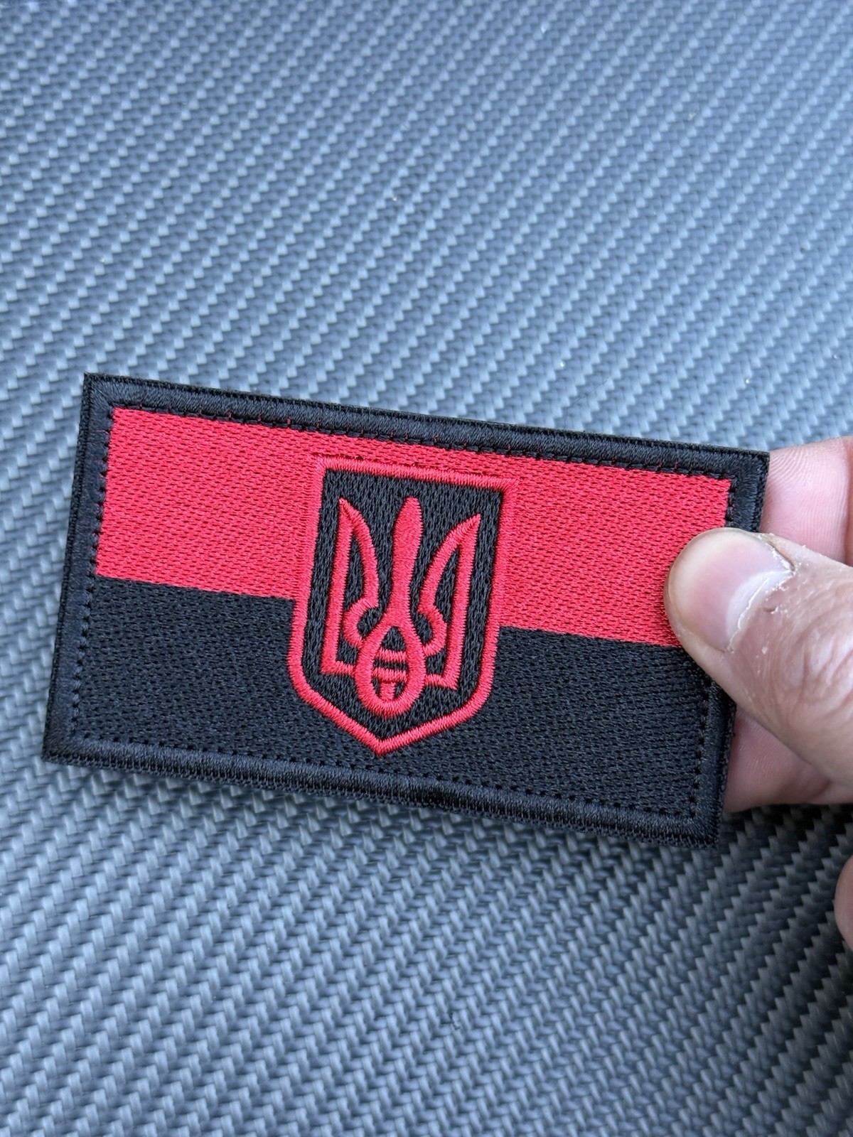 Ukraine Flag Crest Coat Of Arms Tactical Patch Flag Hook Loop Red