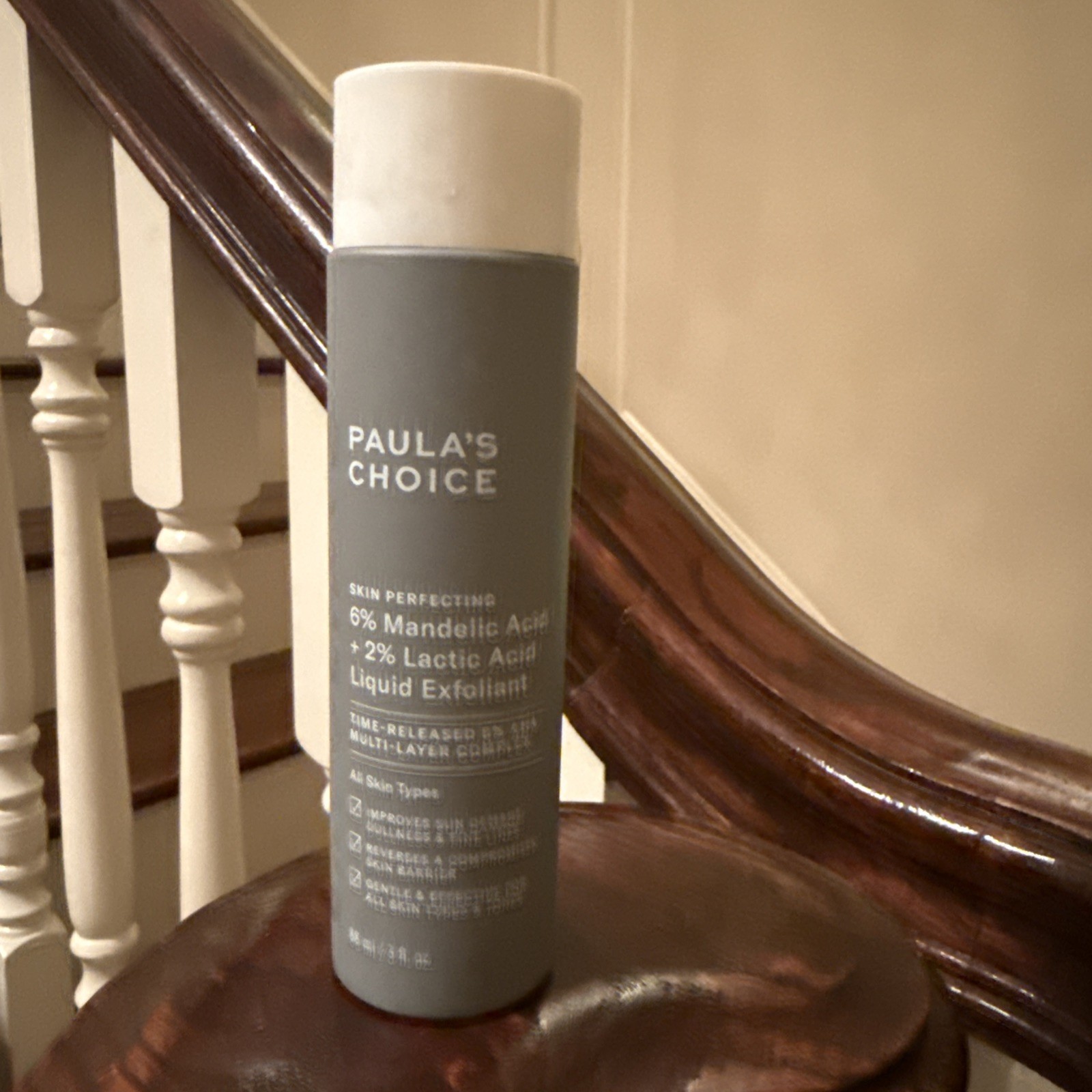 3 OZ Paulas Choice Skin Perfecting Exfoliant 6% Mandelic Acid 2% Lactic Acid AHA