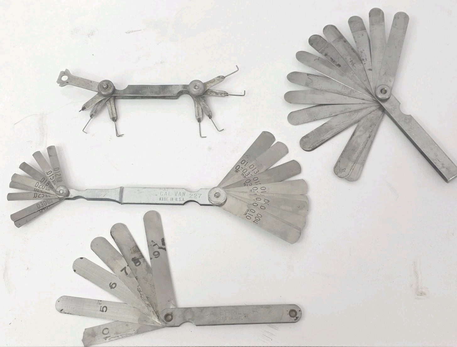 Vintage Cal-Van, Caterpillar, Bonnie, Owatonna Feeler Gauge USA Set Of 4