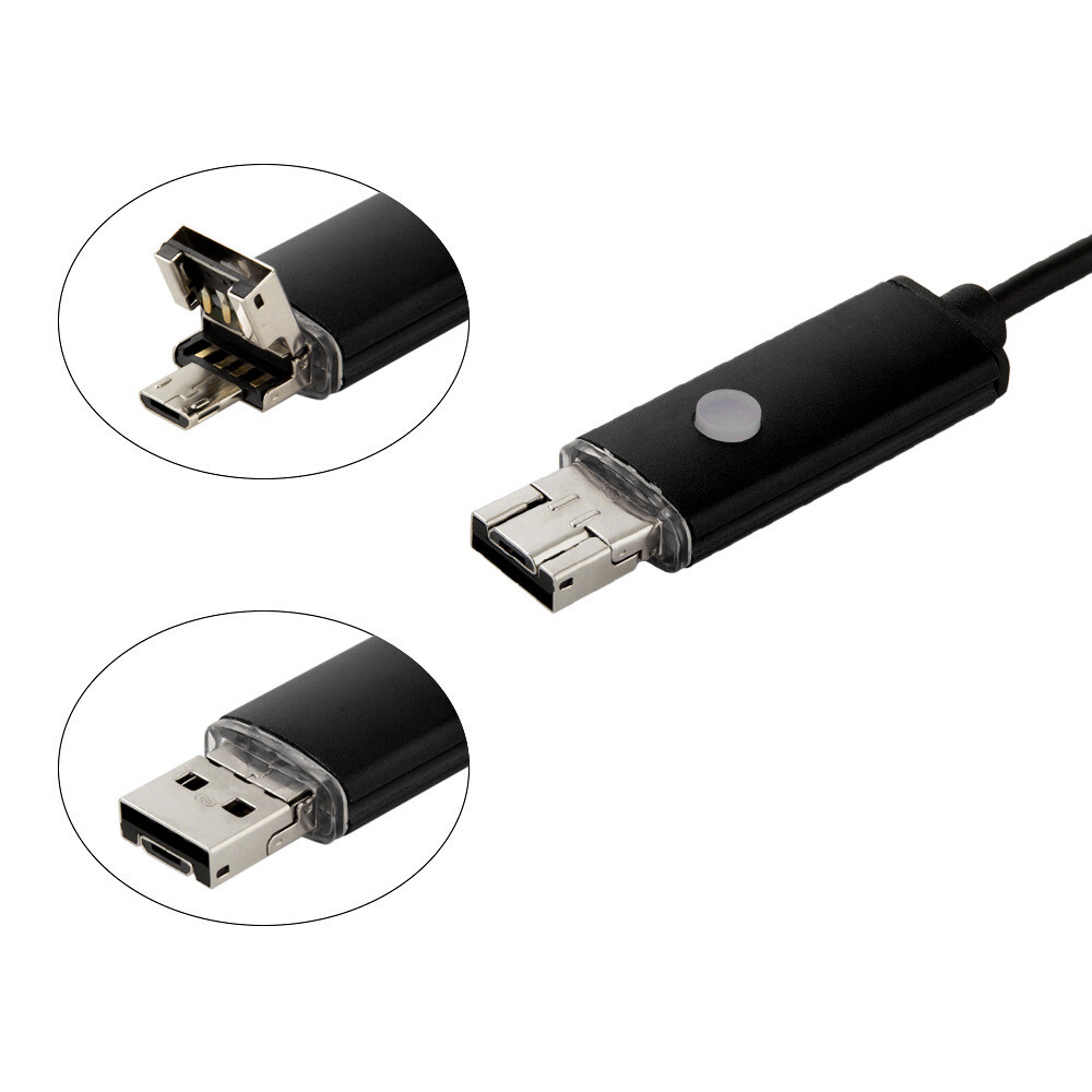 Micro USB Flexible Inspection Camera Endoscope Borescope For Android Phone PC