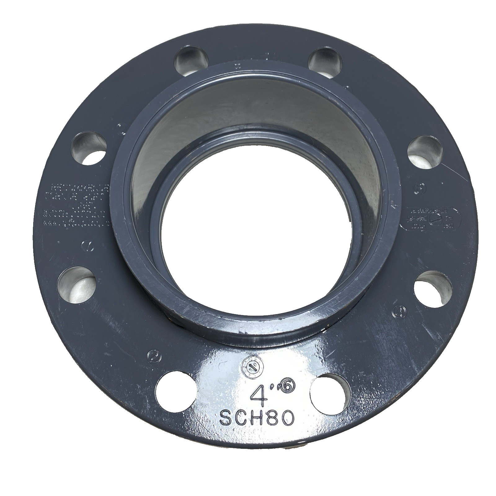 4"  Van Stone Flange, SCH 80 PVCI 150 lb, GF Georg Fischer, Multiple Available