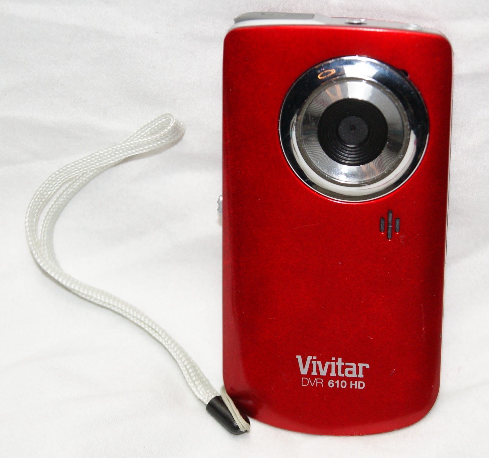 vivitar dvr 610 hd digital camera red tested & working