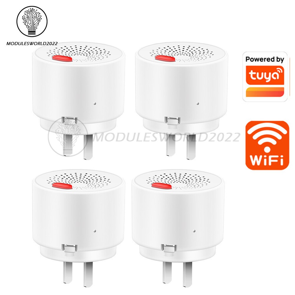 1-4pcs Gas Leak Detector Tuya Wifi Combustible Gas Alarm Home Natural Gas Sensor