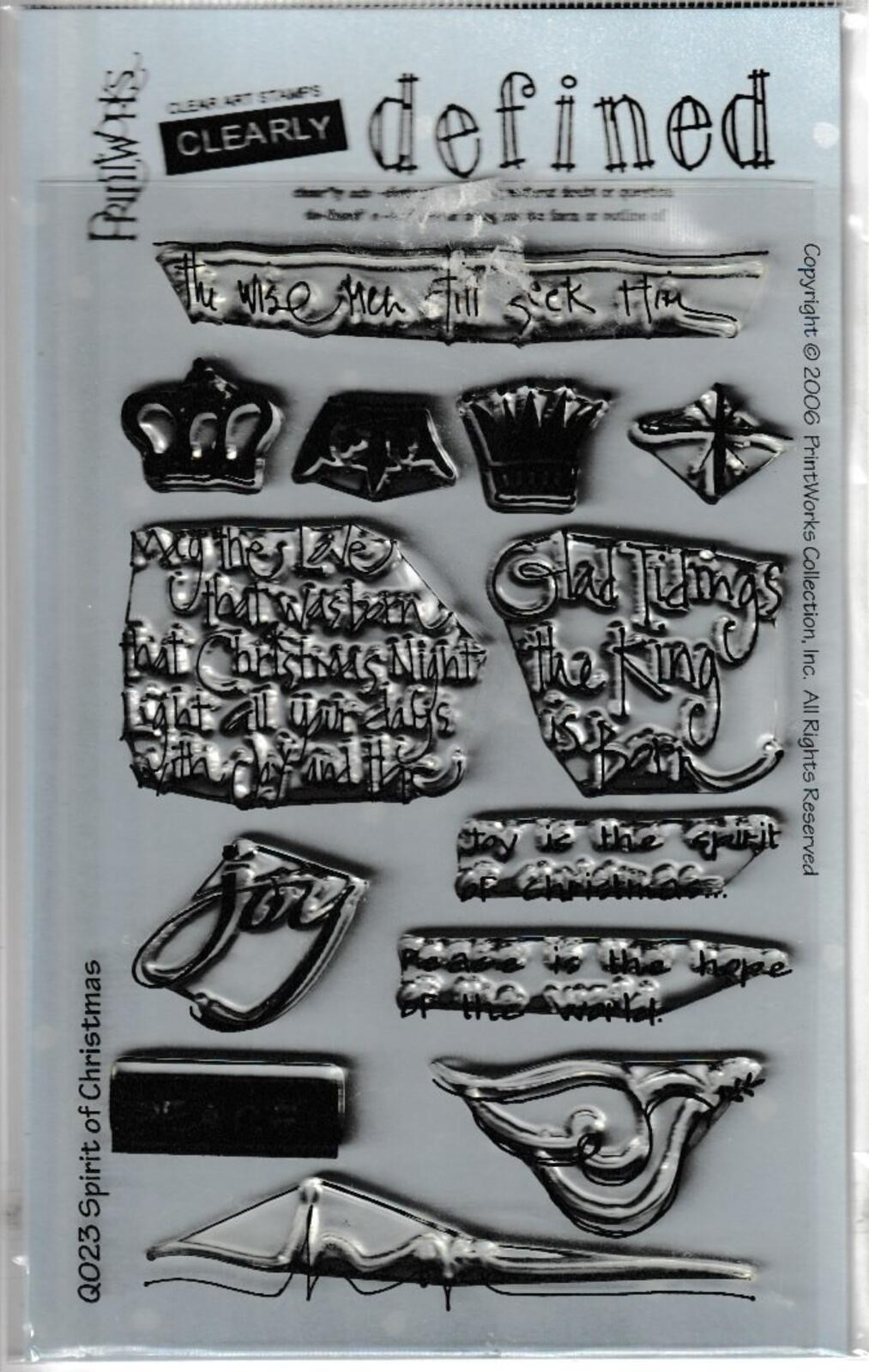 Printworks Collection Clearly Defined Art Stamps Set - Spirit of Christmas Theme