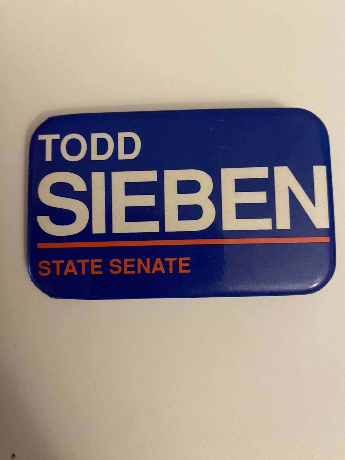 Todd Sieben State Senate Pin Back Button P53