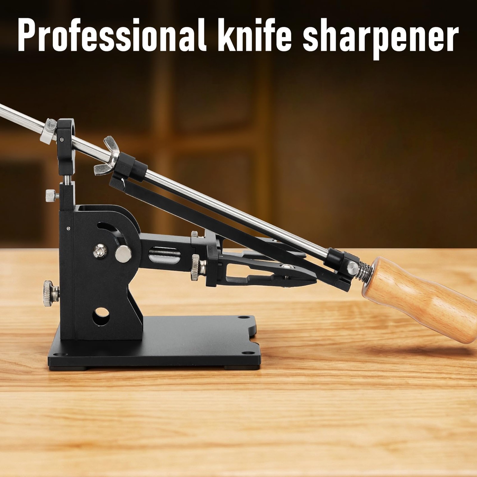 Professional Knife Sharpener System – Precision Adjustable Angle 15-30° – 3-S...