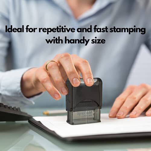Approved Self Inking Rubber Stamp Refillable Red Ink, Preinstalled