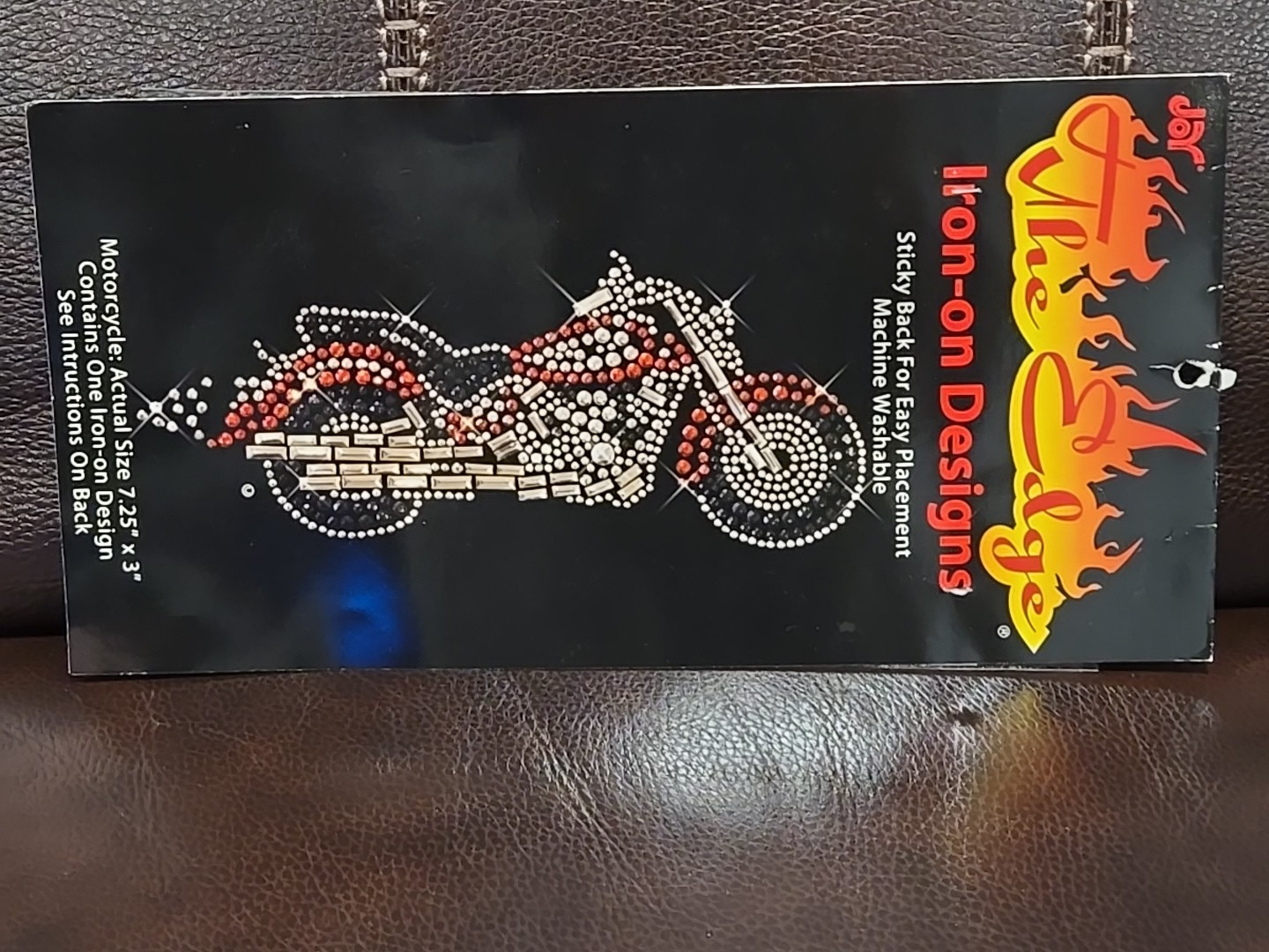 The Edge Motorcycle Rhinestone Iron-on Decal Design - ONS