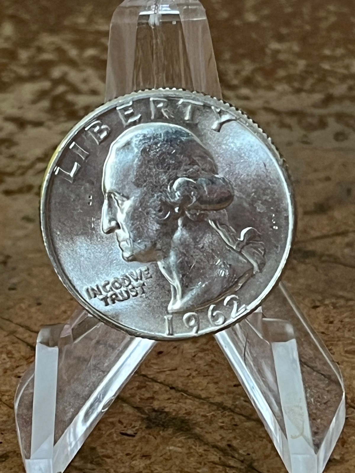 1962 D D/D ERROR  Washington quarter  90% silver  AU/BU-HIGHER GRADE  # NR51