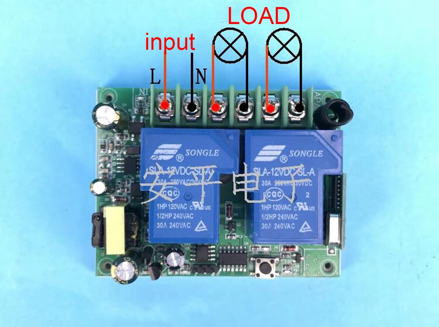HighPower AC 110V/220V Wireless Remote Switch 30A Current Controller Relay