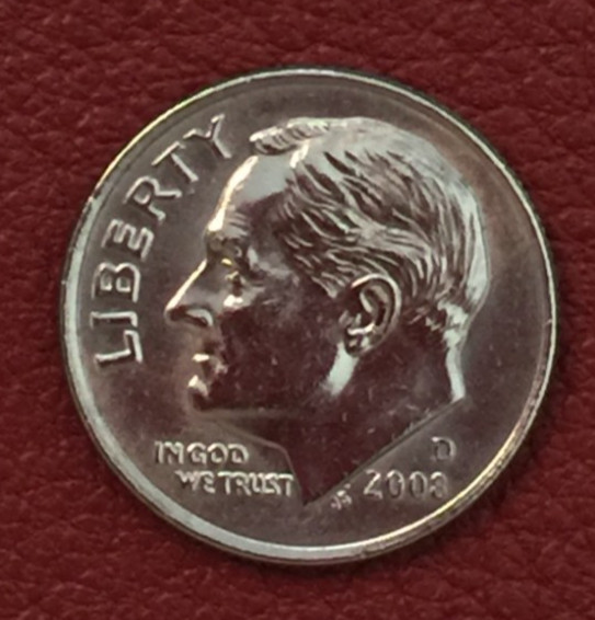 2008 D  Roosevelt Dime - Actual coin - Free shipping.